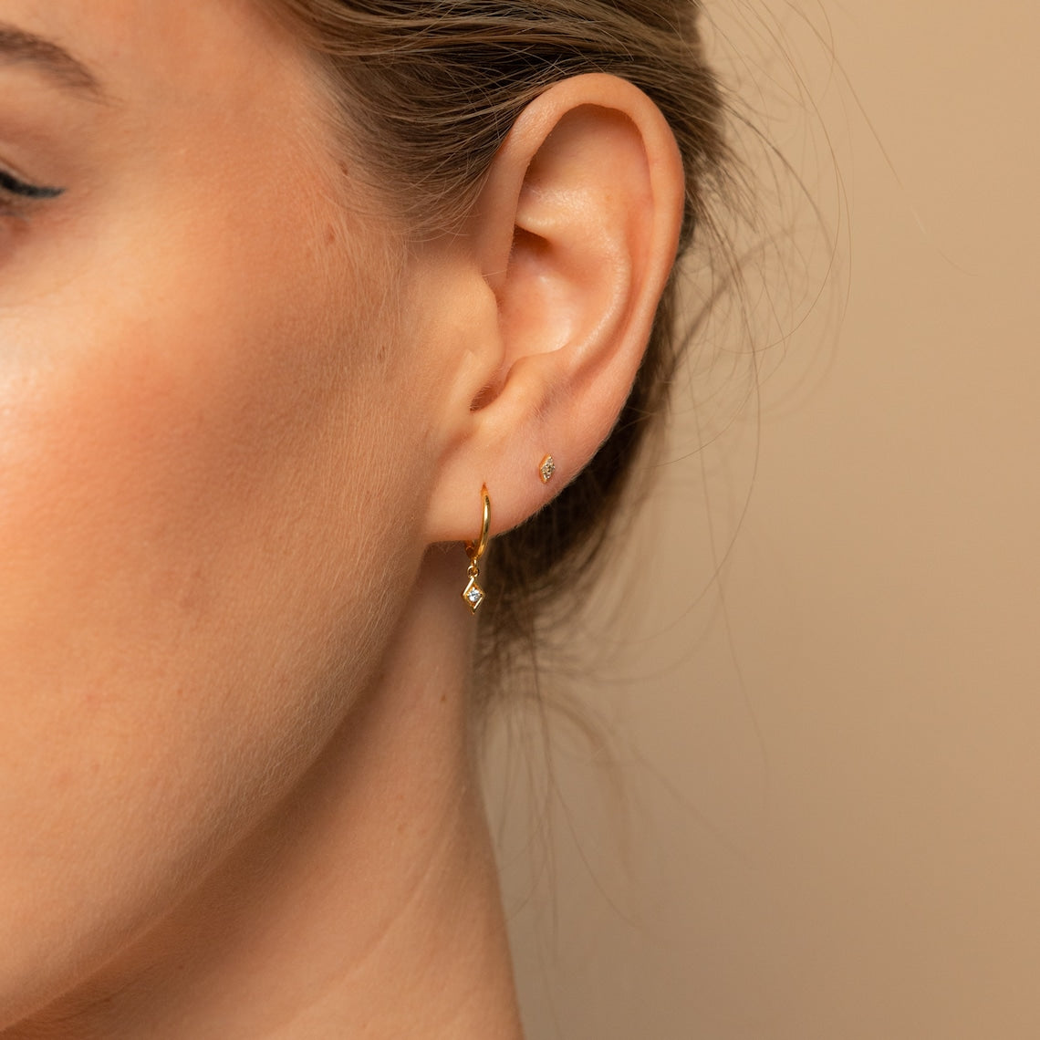 Hanging Earrings - Delicate Diamond Earrings