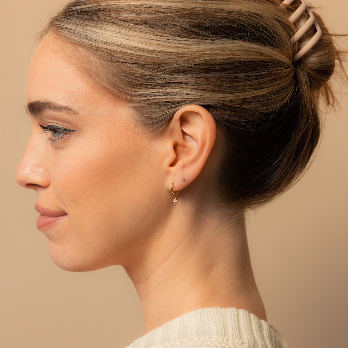 Hanging Earrings - Delicate Diamond Earrings