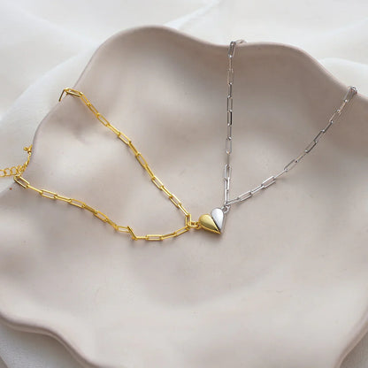 Charming Heart Paperclip Bracelet Set