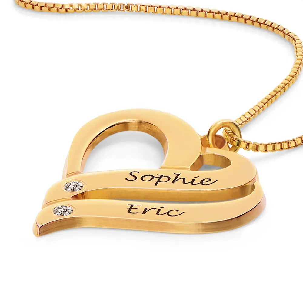 Leila - Hearts Forever Name Necklace