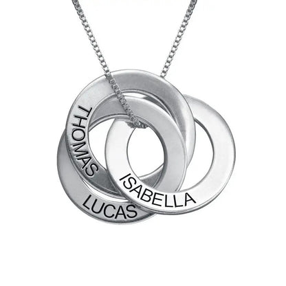 Mabel - Intertwined Name Circles Necklace