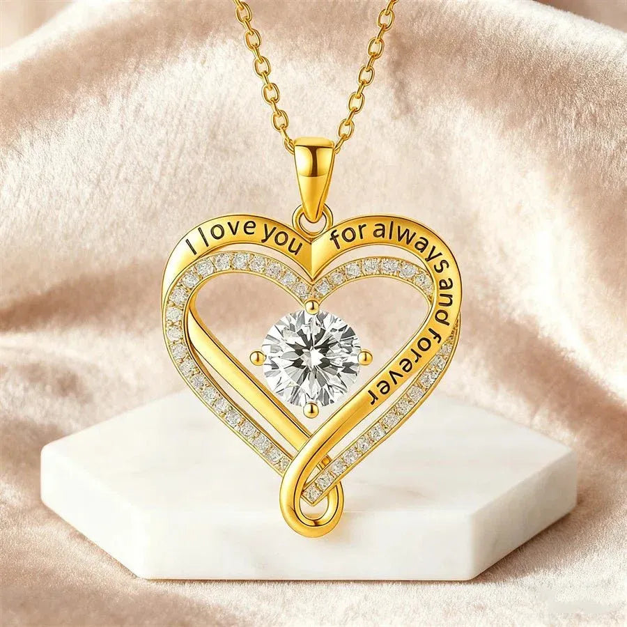 "To My Wife" - Forever & Always Eternal Heart Necklace