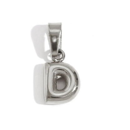 Esme - Bubble Letter Necklace Silver