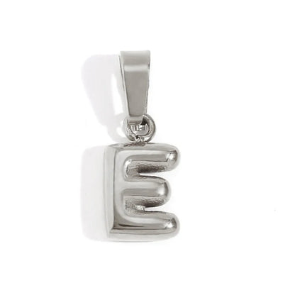 Esme - Bubble Letter Necklace Silver
