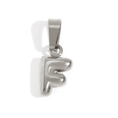 Esme - Bubble Letter Necklace Silver