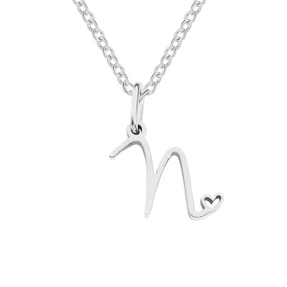 Skyla - Letter Heart Necklace