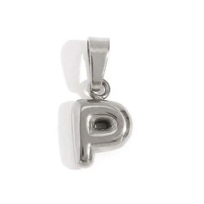 Esme - Bubble Letter Necklace Silver