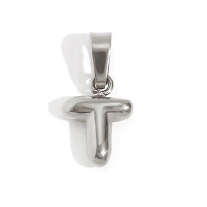 Esme - Bubble Letter Necklace Silver