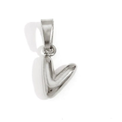 Esme - Bubble Letter Necklace Silver