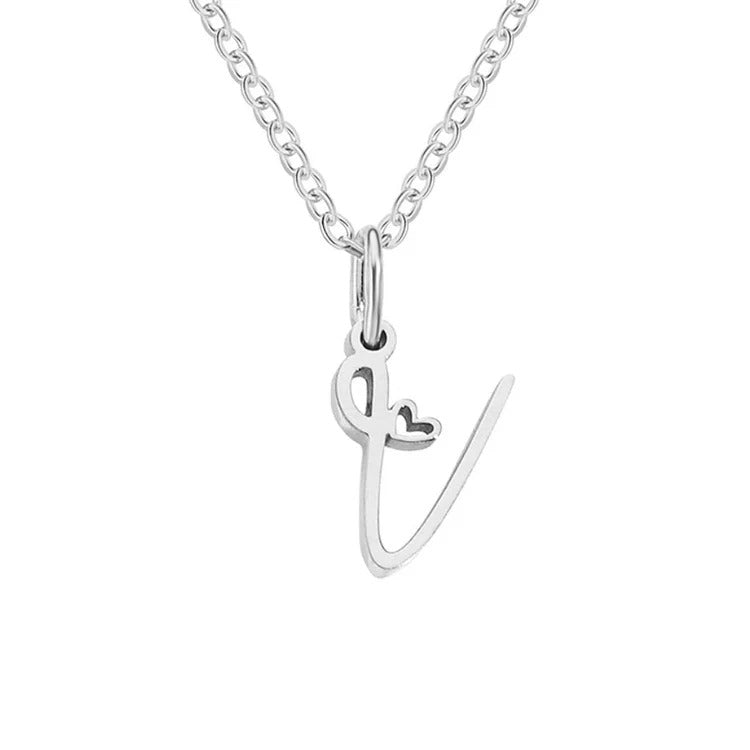 Skyla - Letter Heart Necklace