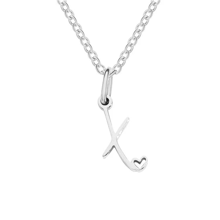 Skyla - Letter Heart Necklace