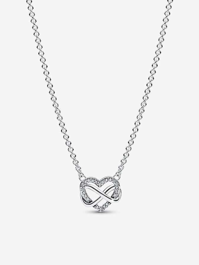 Jenna - Heart Infinity Pearl Necklace
