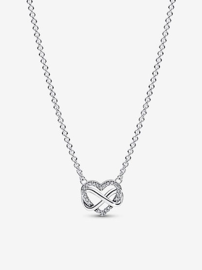 Jenna - Heart Infinity Pearl Necklace