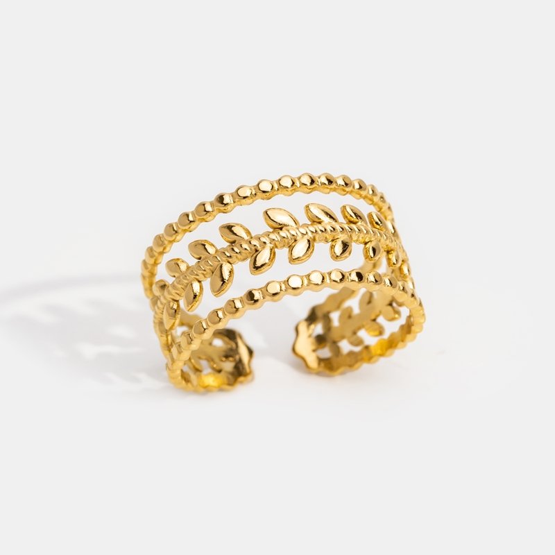 Marissa - Layered Gold Leaf Ring