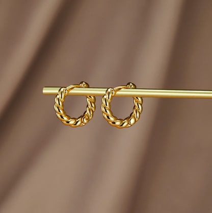 Madeline - Gold Twist Earrings