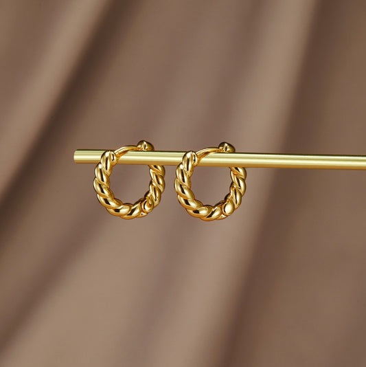 Madeline - Gold Twist Earrings