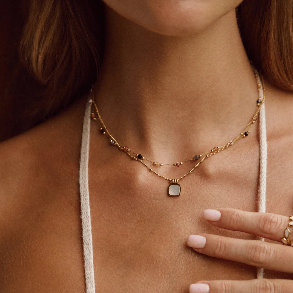 Lucia - White Pendant Charm Necklace