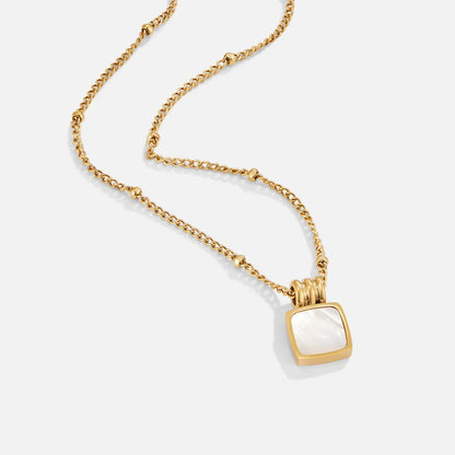 Lucia - White Pendant Charm Necklace