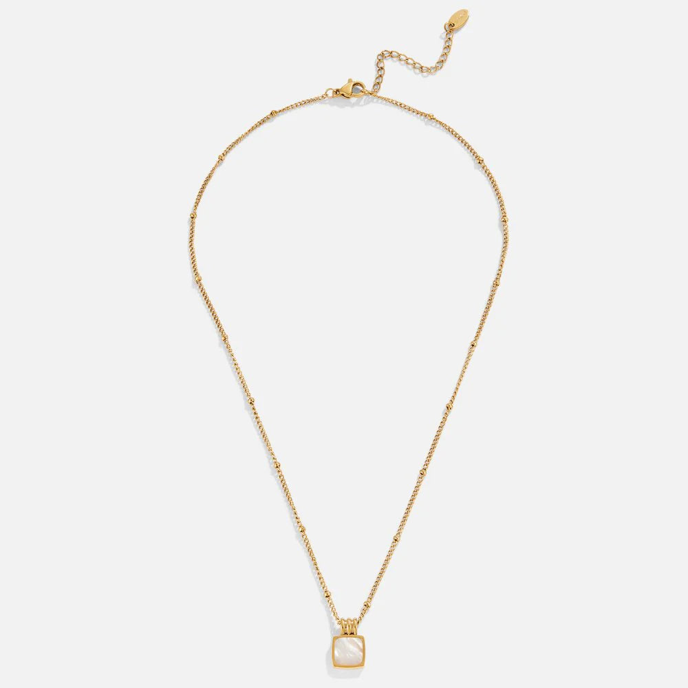 Lucia - White Pendant Charm Necklace