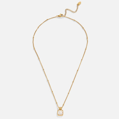 Lucia - White Pendant Charm Necklace