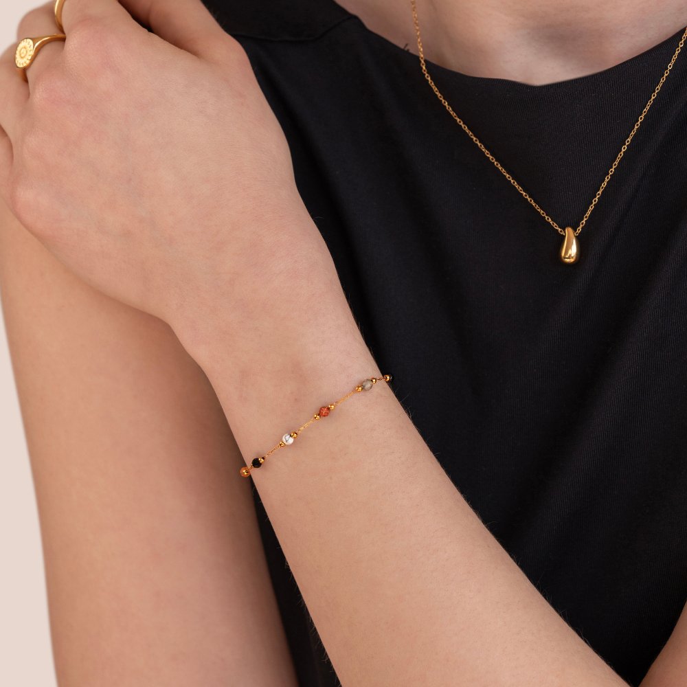 Kara - Beaded Stone Bracelet