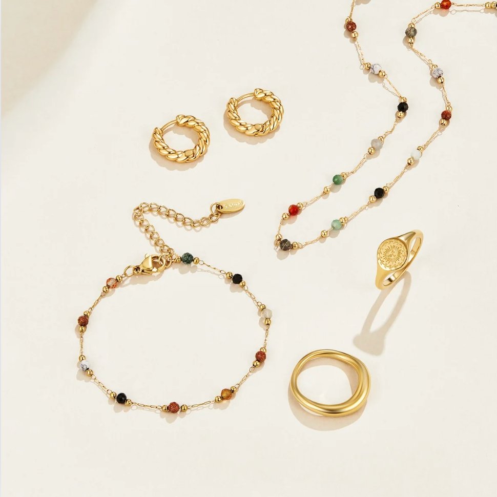 Kara - Beaded Stone Bracelet