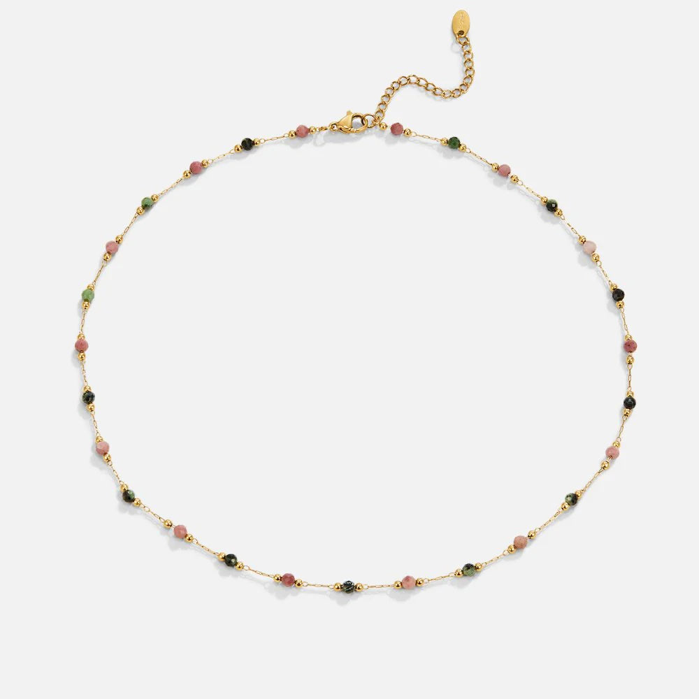 Cora - Spring Beaded Stone Necklace