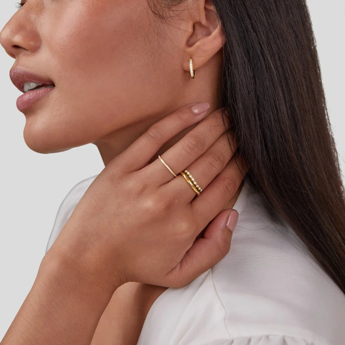 Zaria - Double Layer Crystal Ring