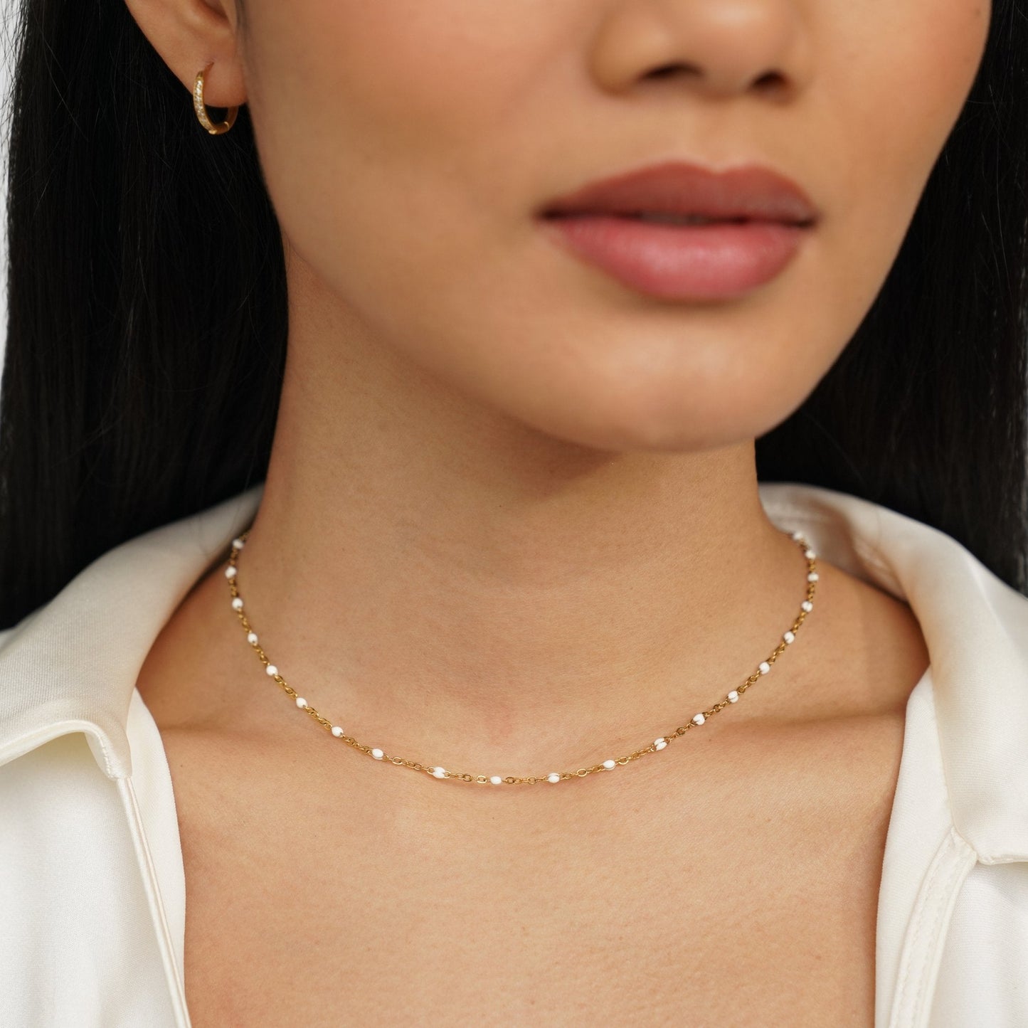 Noa - White Bead Necklace