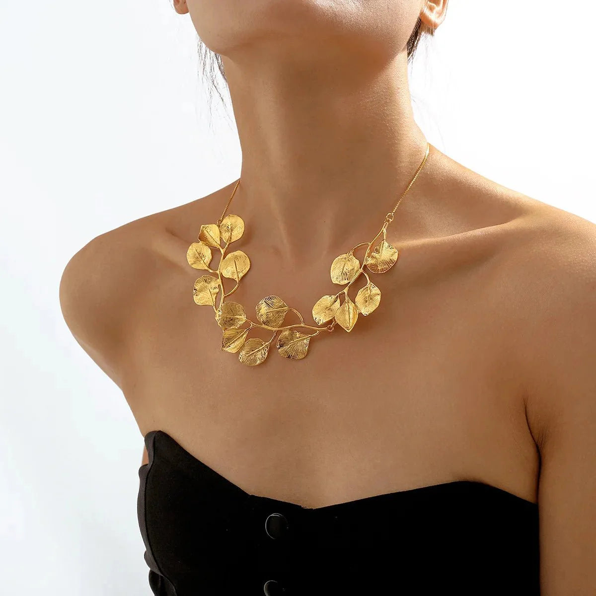 Chloe - Leaf Statement Necklace