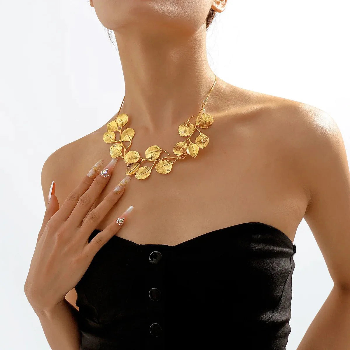Chloe - Leaf Statement Necklace
