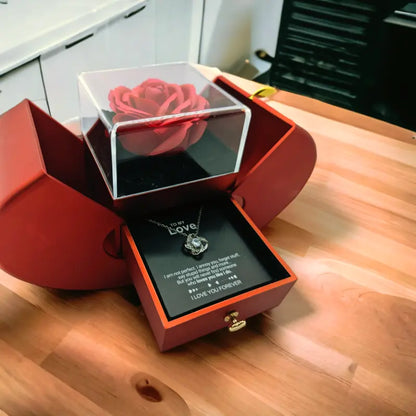 Forever Rose with Necklace & Heart Box - To My Love
