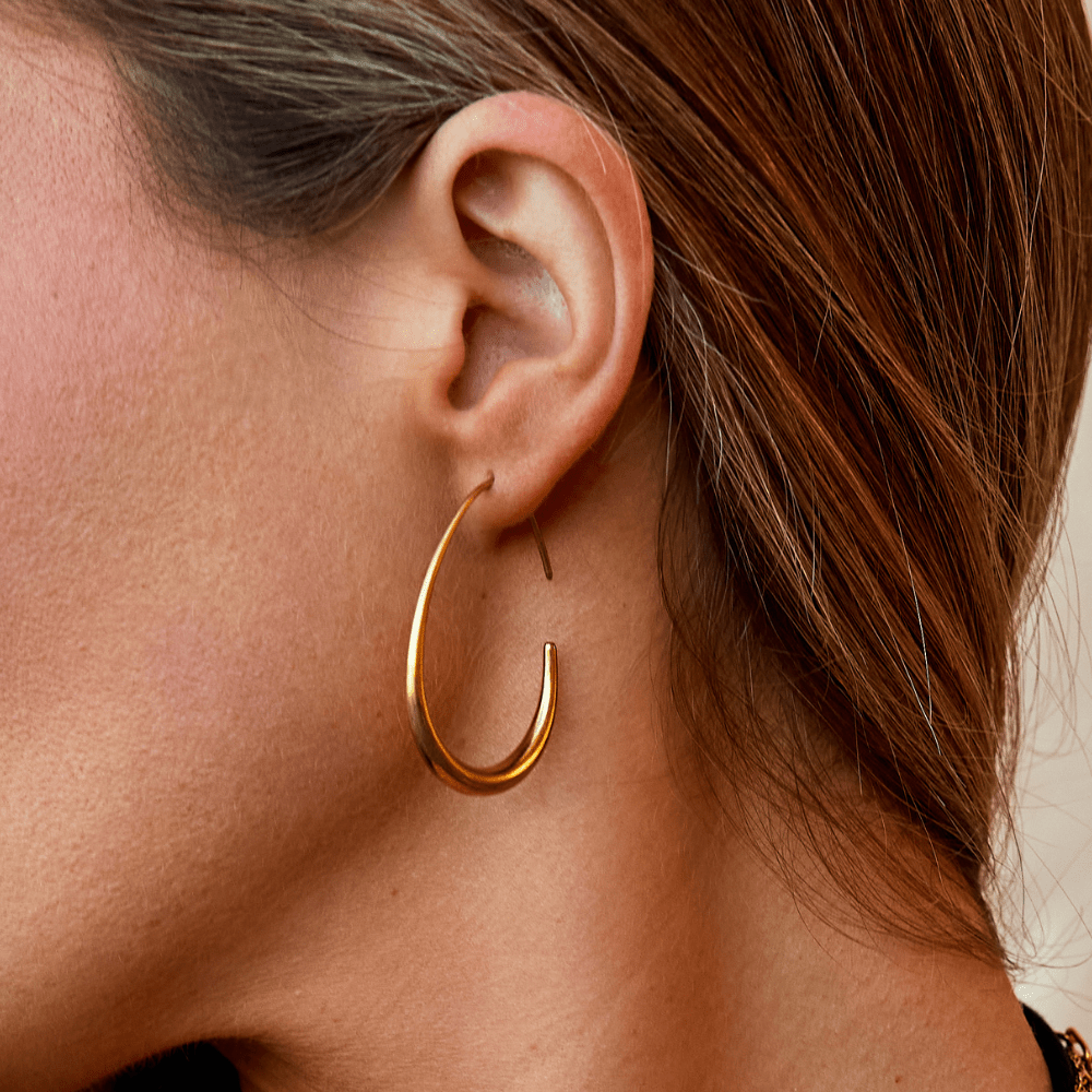 Nica - Gold Hoop Earrings