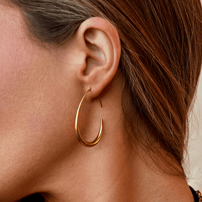 Nica - Gold Hoop Earrings