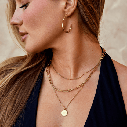 Nica - Gold Hoop Earrings