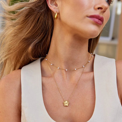 Briana - Pearl 18K Gold Necklace