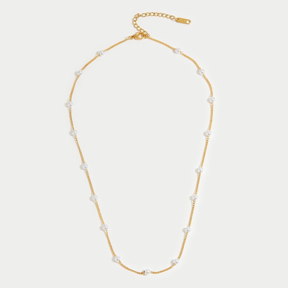 Briana - Pearl 18K Gold Necklace