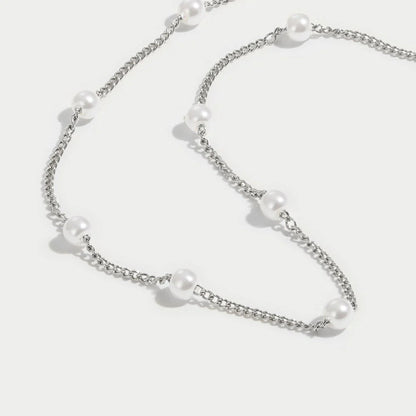 Briana - Pearl 18K Silver Necklace