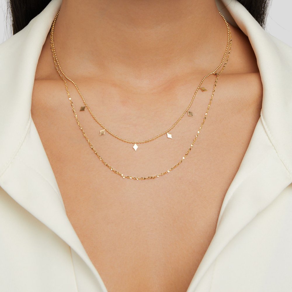 Vesna - Geometic Double Necklace