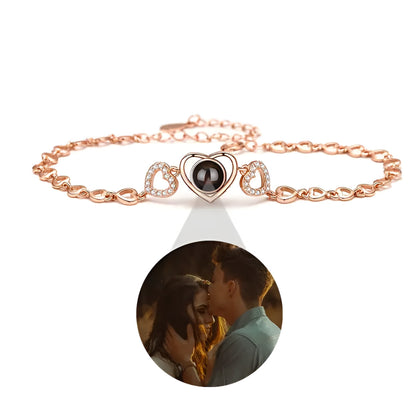 Personalized Heart Photo Bracelet