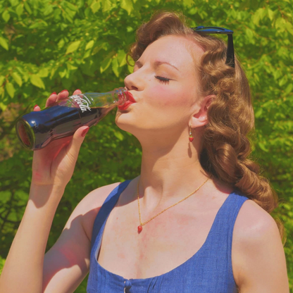 Giselle - Strawberry Enamel Necklace