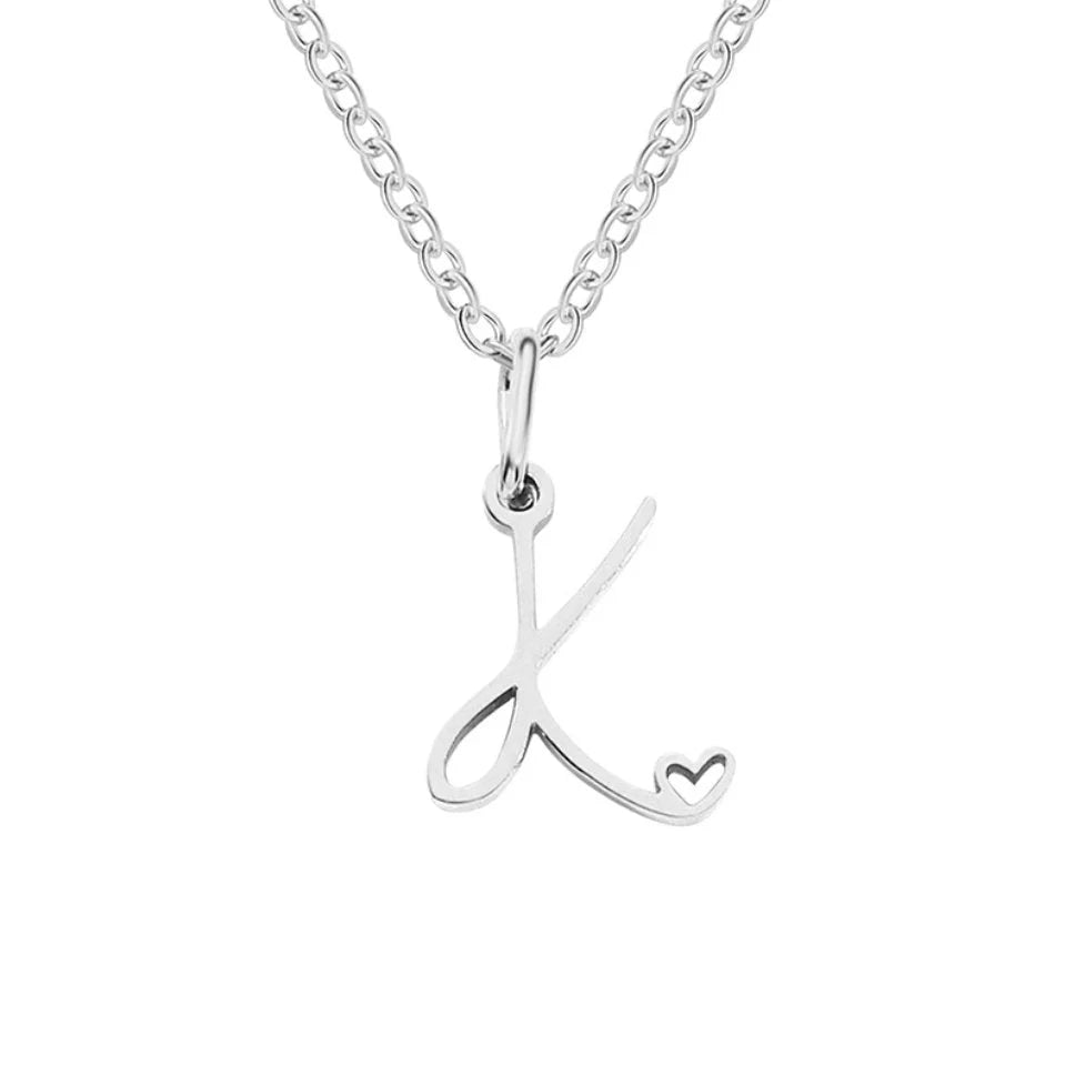 Skyla - Letter Heart Necklace