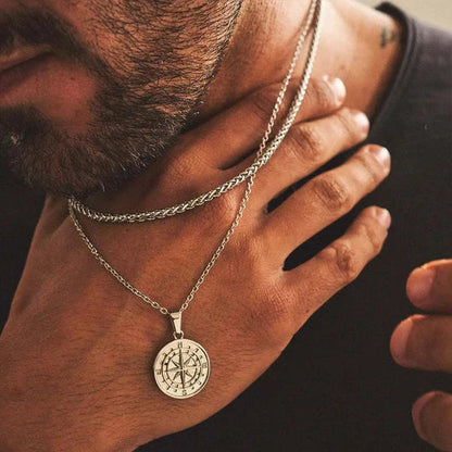 Dylan - Compass Pendant Necklace