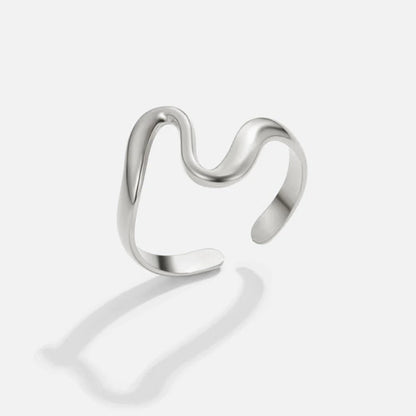 Anabelle - Silver Wave Ring