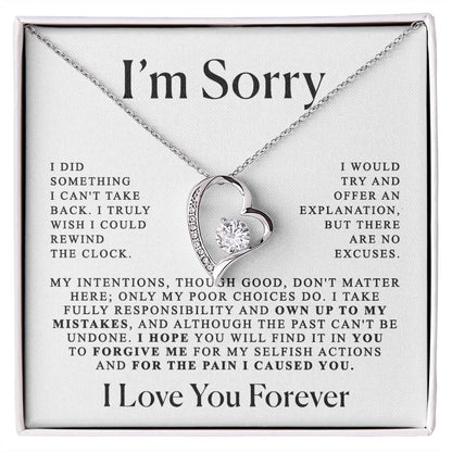 Apology Gift For Her - Heart necklace