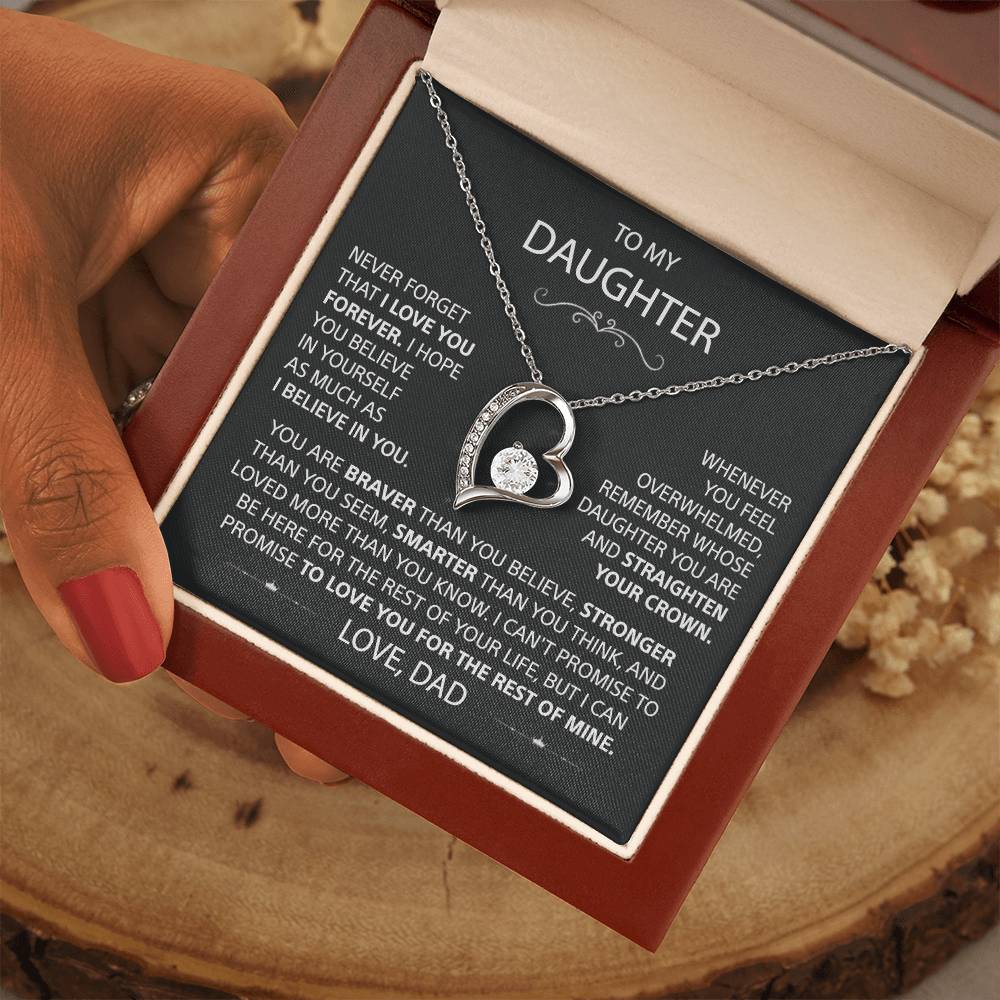 To My Daughter – Eternal Love Heart Necklace