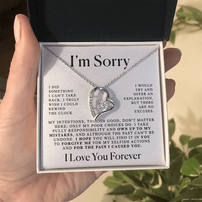 Apology Gift For Her - Heart necklace
