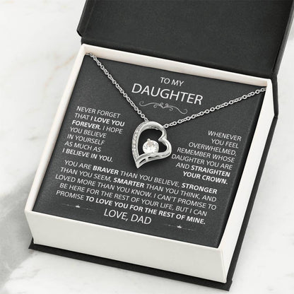 To My Daughter – Eternal Love Heart Necklace