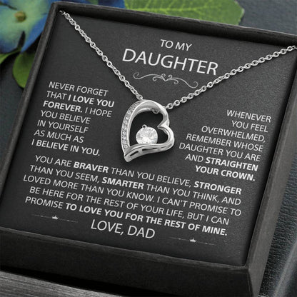 To My Daughter – Eternal Love Heart Necklace