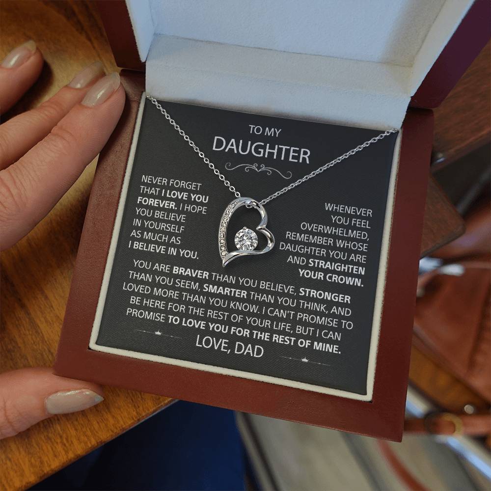 To My Daughter – Eternal Love Heart Necklace